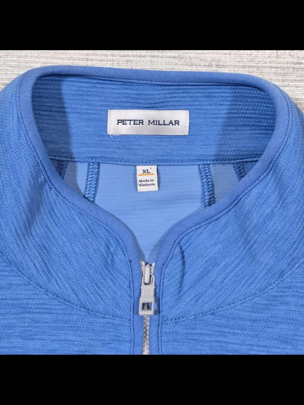 Peter Millar Vista Hybrid Full Zip Jacket Mens XL Blue Performance Golf